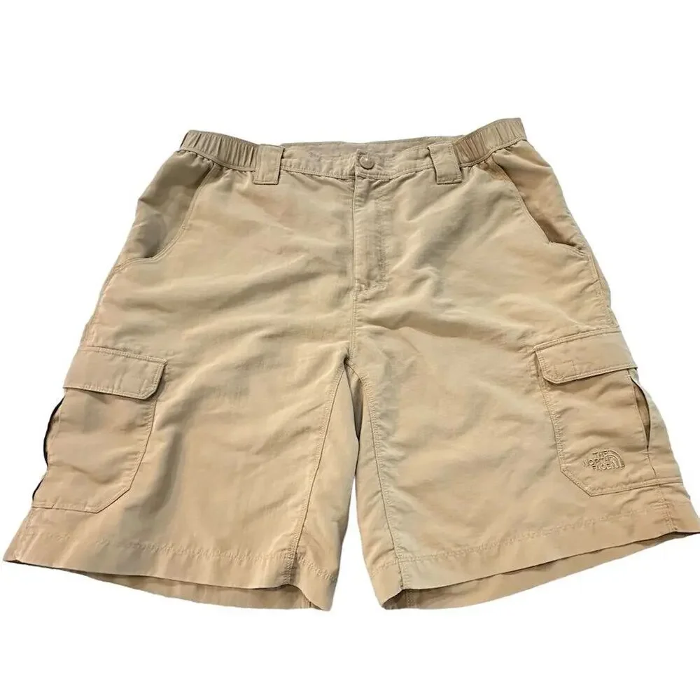 The North Face Men's Cargo Shorts Beige Size L Casual Summer‎ Wear